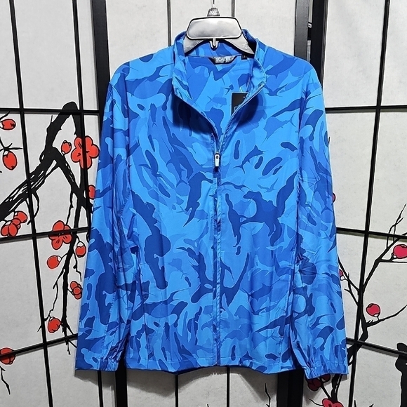 Scales Camouflage Blue Full Zip Jacket Size Small NWT - Picture 2 of 8